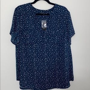 NWT- navy blouse
